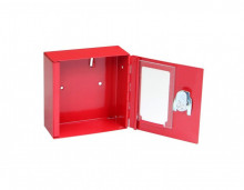 Skříňka požární ocelová se sklem TS.1010.G, 100 x 100 x 40 mm červená 