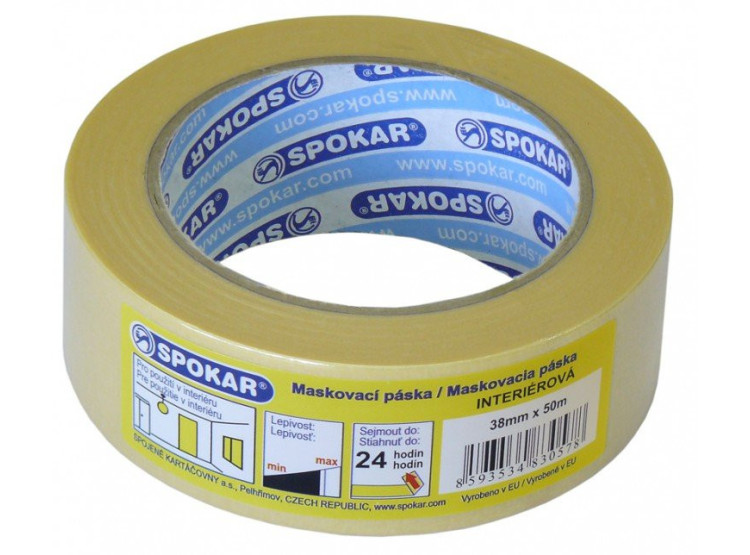 SPOKAR Páska maskovací krepová 50mx25mm, do 60°C