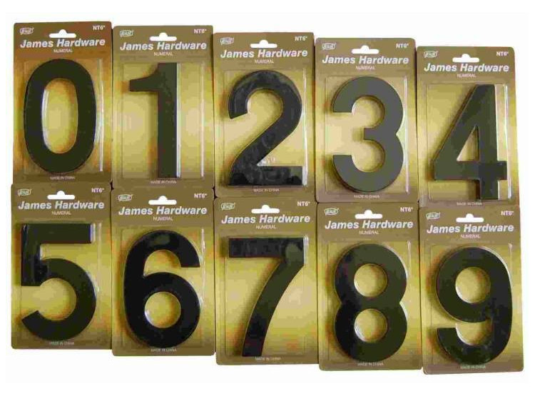 Číslice fasádní NT6 152mm Čn-mat. - "9"