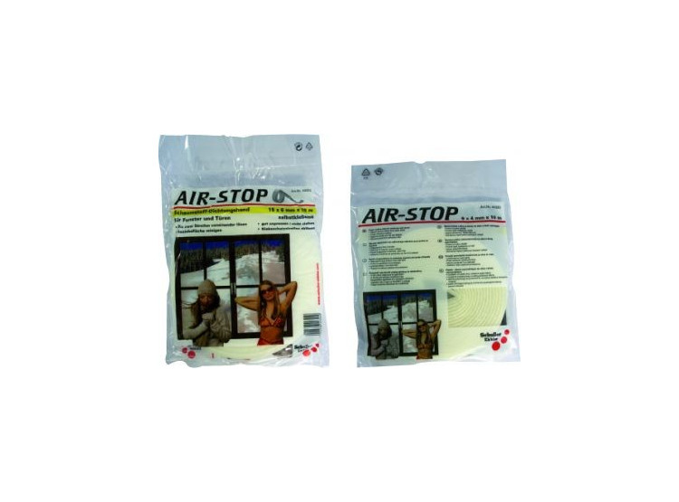 Těsnění AIR-STOP do oken a dveří, PU 9x6mm 10m Schuller Eh'klar