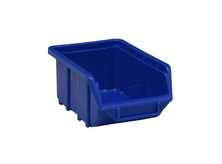 Plastový box ECOBOX - 76 x 111 x 168 mm - modrý - Plastový stohovatelný box 111