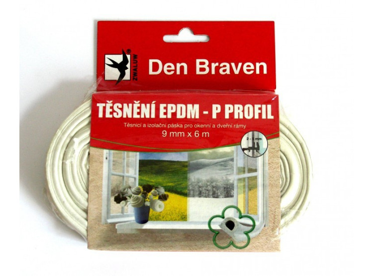Těsnění P6 - profil 6m Bílá