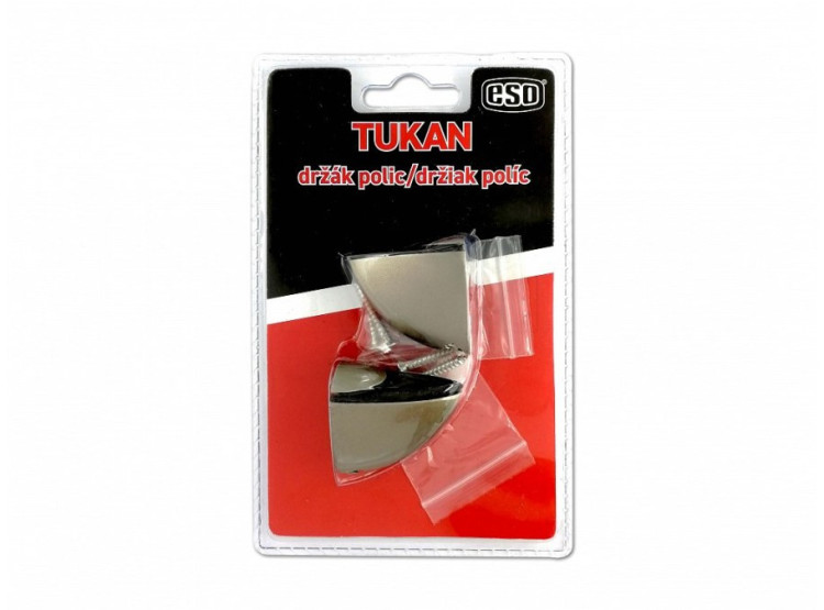 Držák TUKAN 40 mm - 2 kusy (baleno v blistru) CHROM