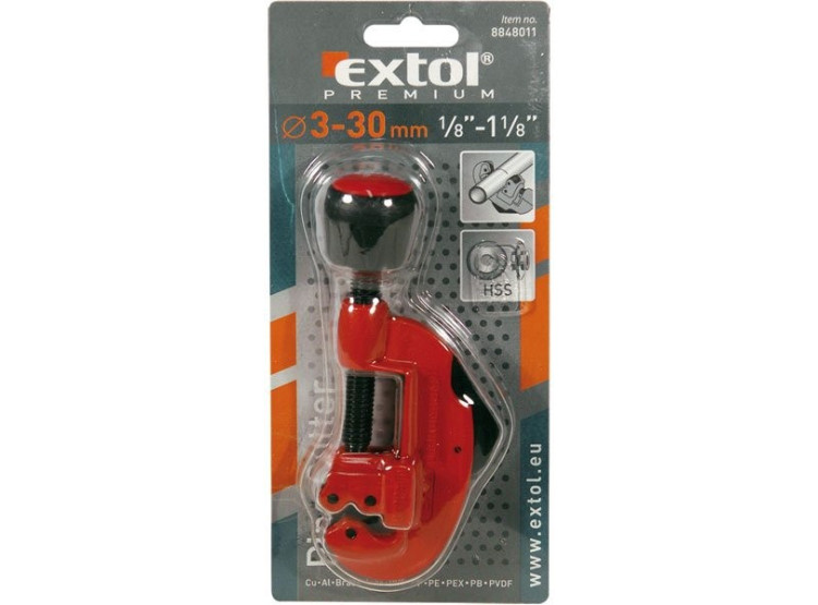Řezač trubek 3-30mm s odhrotovačem EXTOL PREMIUM