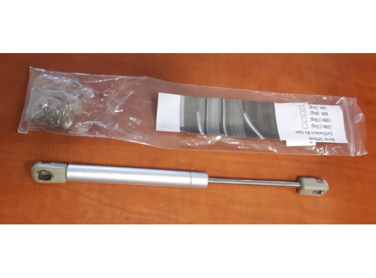 Plynová vzpěra 80N (8kg) - STŘÍBRNÁ