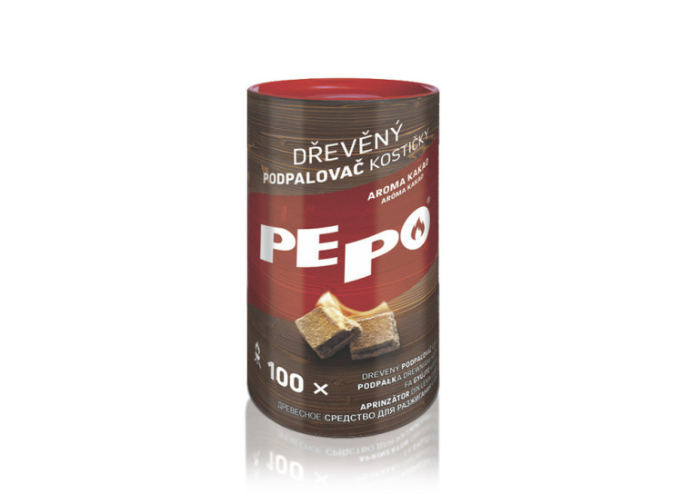 Severochema Pepo dřevěný podpalovač kostičky 100 ks
