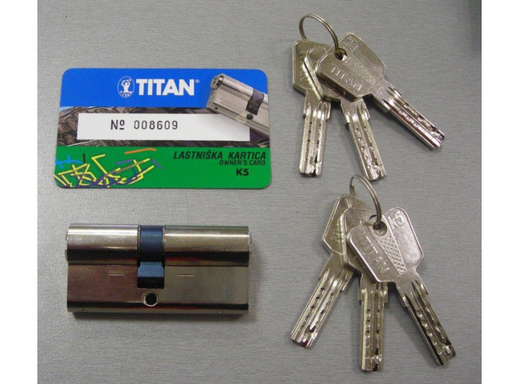 Vložka TITAN K5 35+35 BT3 - 6 klíčů
