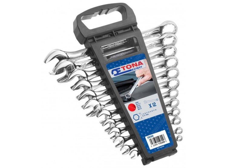 TONA EXPERT E110309 Klíč očkoplochý 12dílná sada 7 - 24 mm