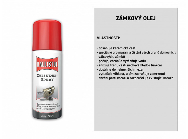 BALLISTOL  Zámkový olej sprej v blistru 50 ml, 25954