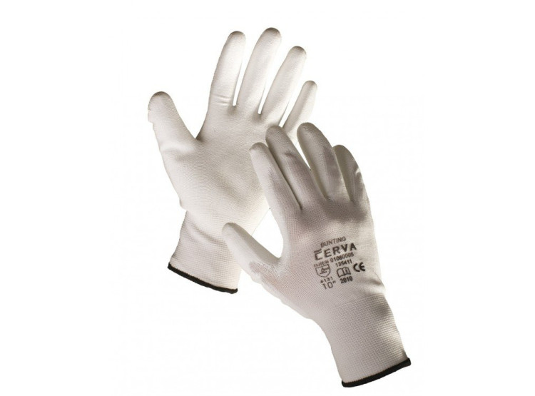 Rukavice BUNTING XL/10 nylon bílé