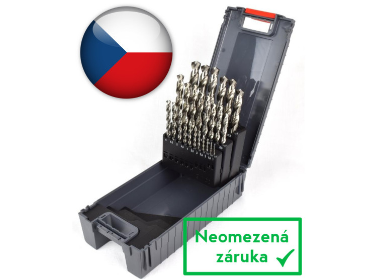 FALTI Sada kobaltových vrtáků, 1-13mm z HSSCo 5%,, 25 dílů v plastovém boxu FIT, 079502529