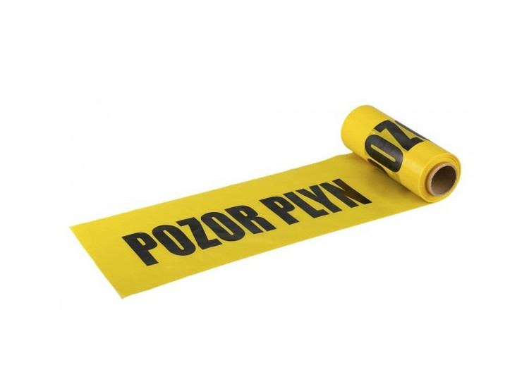LEVIOR Fólie výstražná - plyn, 22 cm x 20 m x 0,07 mm