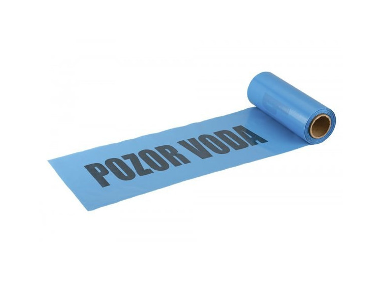 LEVIOR Fólie výstražná - voda, 22 cm x 20 m x 0,07 mm