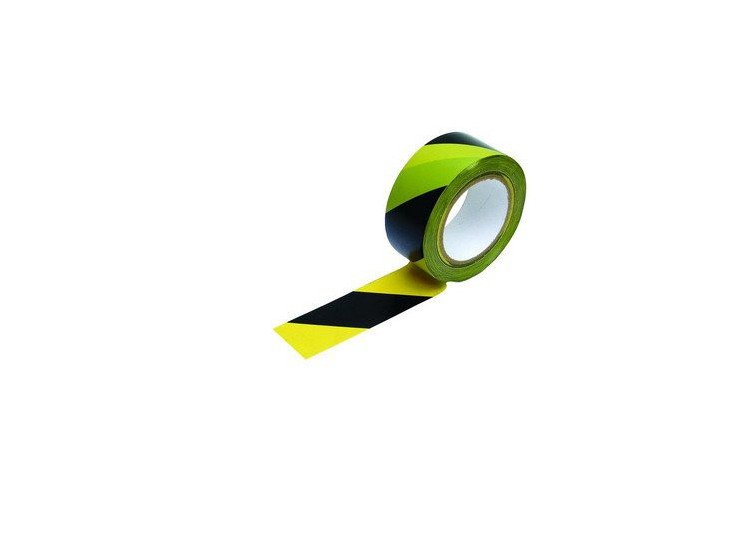 Páska varovací 448 mm x 33 m samolepící černo-žlutá