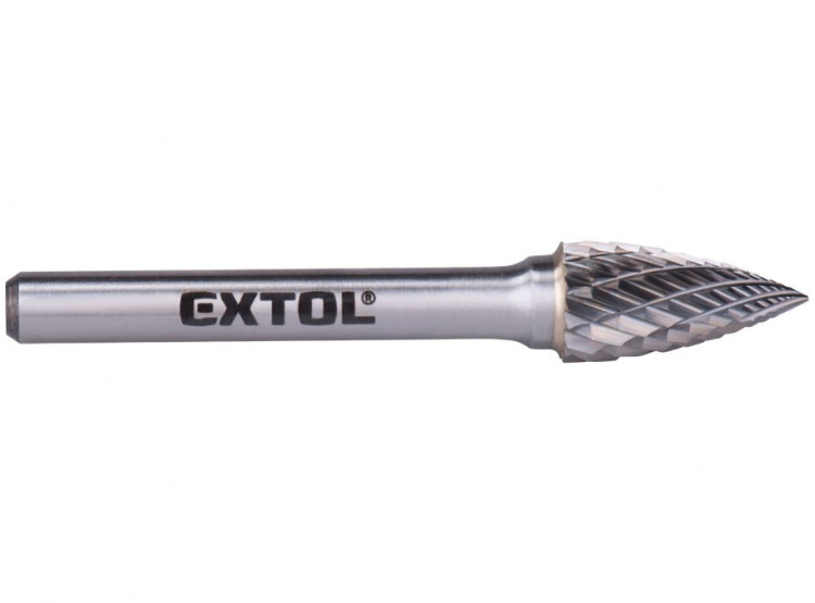EXTOL INDUSTRIAL Fréza karbidová, ostrý oblouk, 12 x 25 mm, stopka 6 mm - 8703765