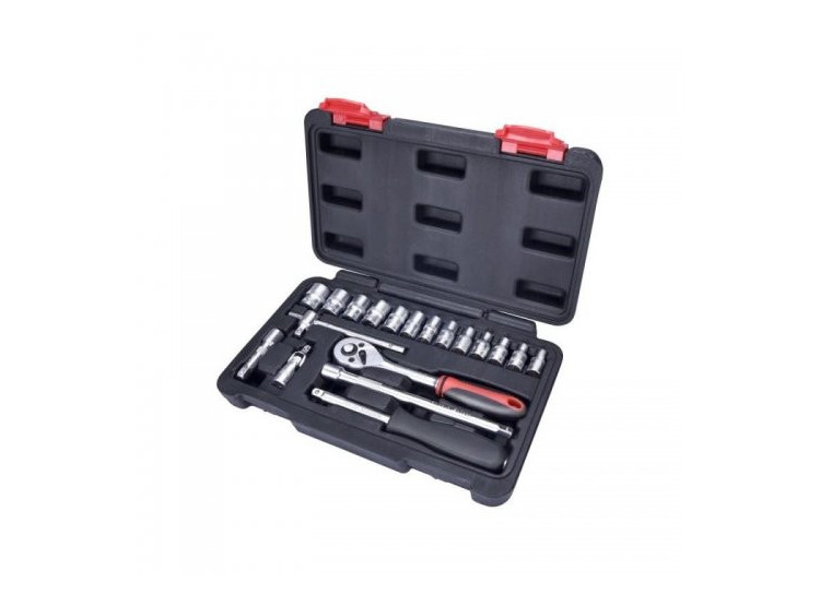 EXTOL PREMIUM lavice nástrčné, sada 19 ks, 1/4 CrV - 8818309