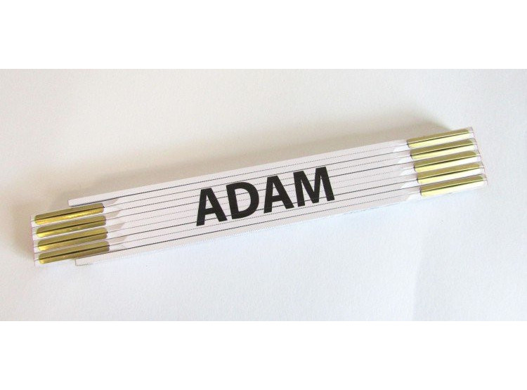 Metr skládací 2 m ADAM - bílý, dřevěný