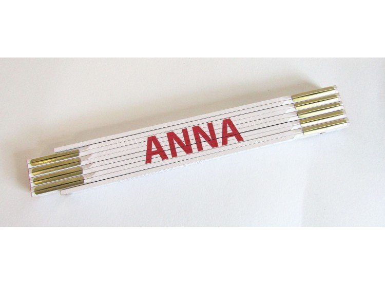 Metr skládací 2 m ANNA - bílý, dřevěný