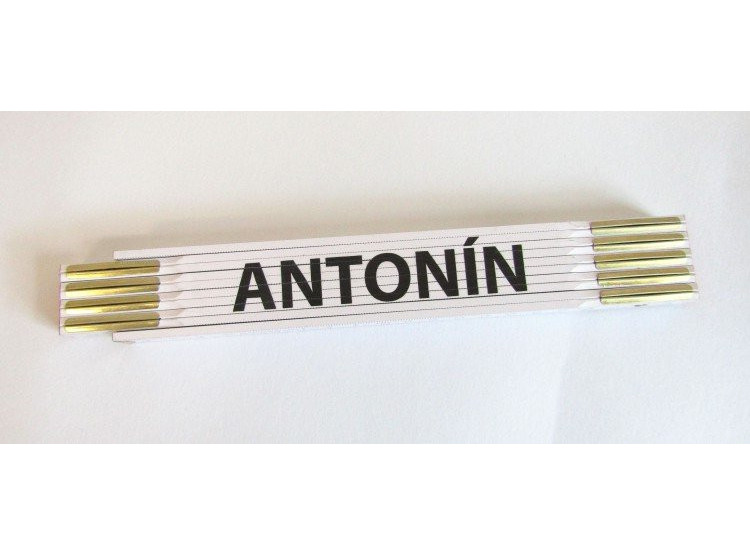 Metr skládací 2 m ANTONÍN - bílý, dřevěný