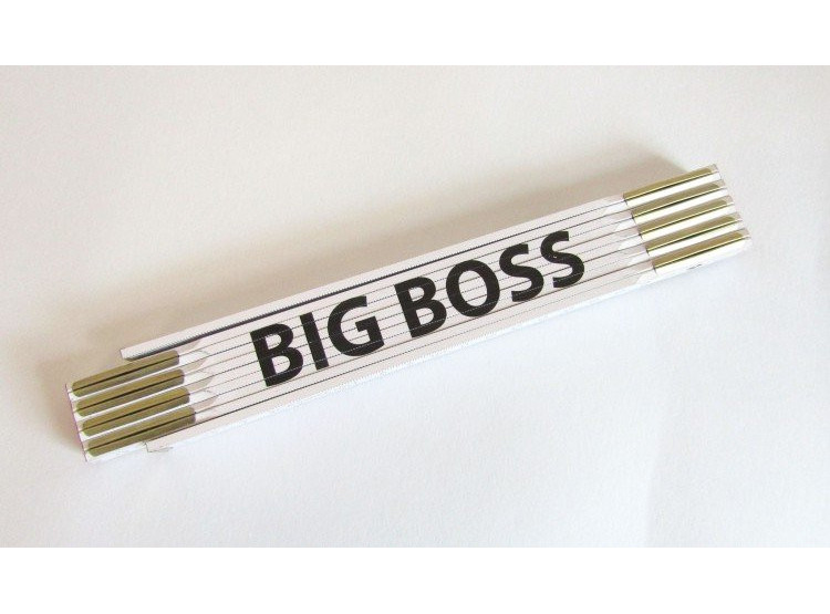 Metr skládací 2 m BIG BOSS - bílý, dřevěný