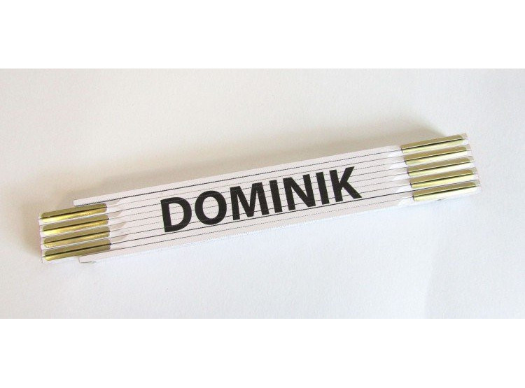 Metr skládací 2 m DOMINIK - bílý, dřevěný