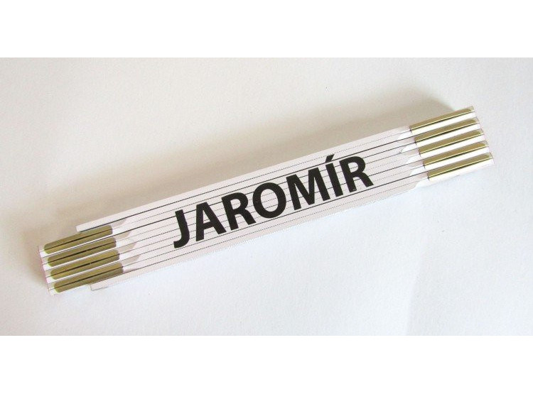 Metr skládací 2 m JAROMÍR - bílý, dřevěný