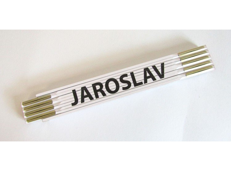 Metr skládací 2 m JAROSLAV - bílý, dřevěný