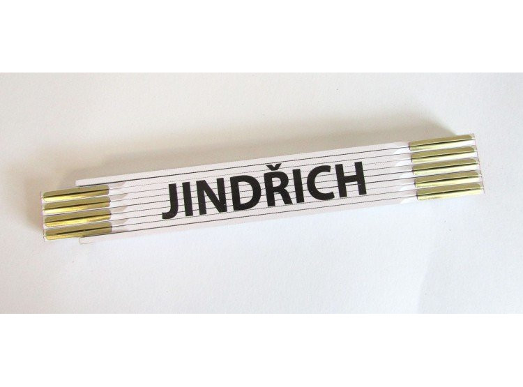 Metr skládací 2 m JINDŘICH - bílý, dřevěný