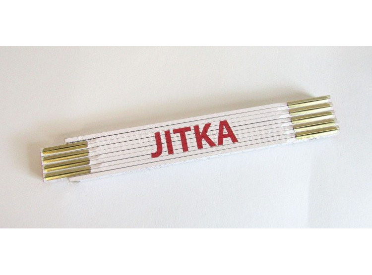 Metr skládací 2 m JITKA - bílý, dřevěný