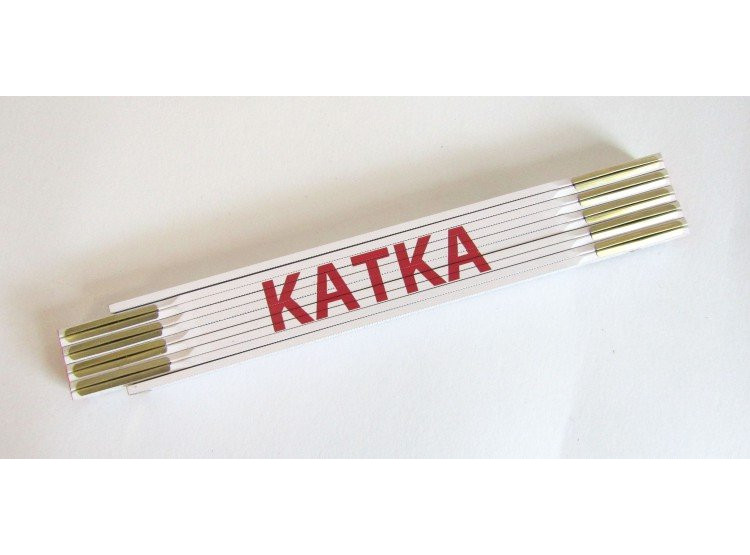Metr skládací 2 m KATKA - bílý, dřevěný