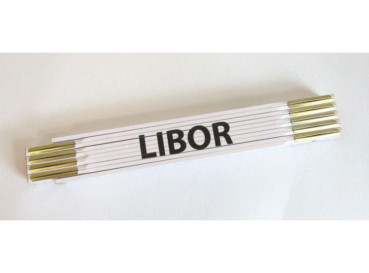 Metr skládací 2 m LIBOR - bílý, dřevěný