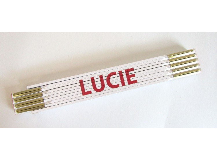 Metr skládací 2 m LUCIE - bílý, dřevěný