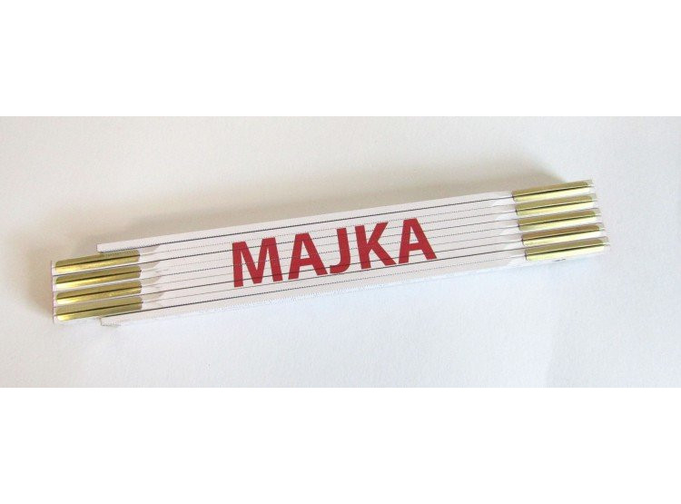Metr skládací 2 m MAJKA - bílý, dřevěný