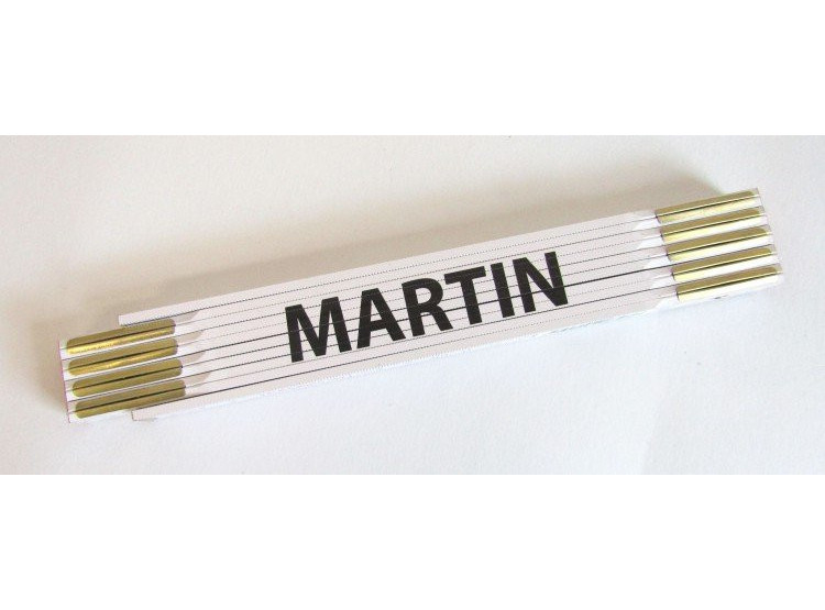 Metr skládací 2 m MARTIN - bílý, dřevěný