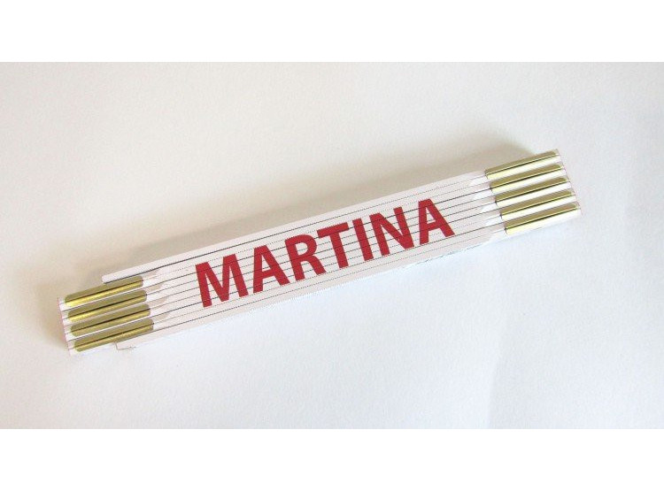 Metr skládací 2 m MARTINA - bílý, dřevěný