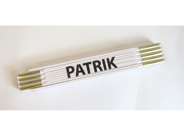 Metr skládací 2 m PATRIK - bílý, dřevěný