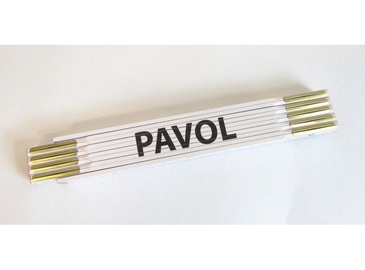 Metr skládací 2 m PAVOL - bílý, dřevěný