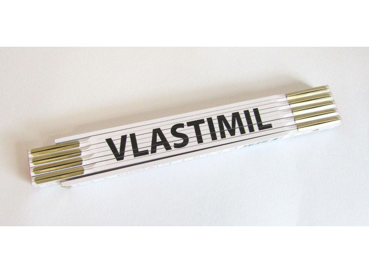 Metr skládací 2 m VLASTIMIL - bílý, dřevěný