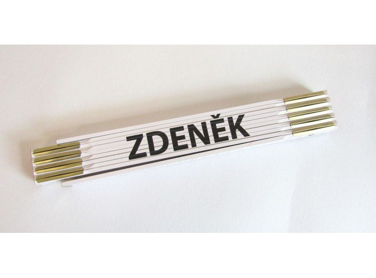 Metr skládací 2 m ZDENĚK - bílý, dřevěný