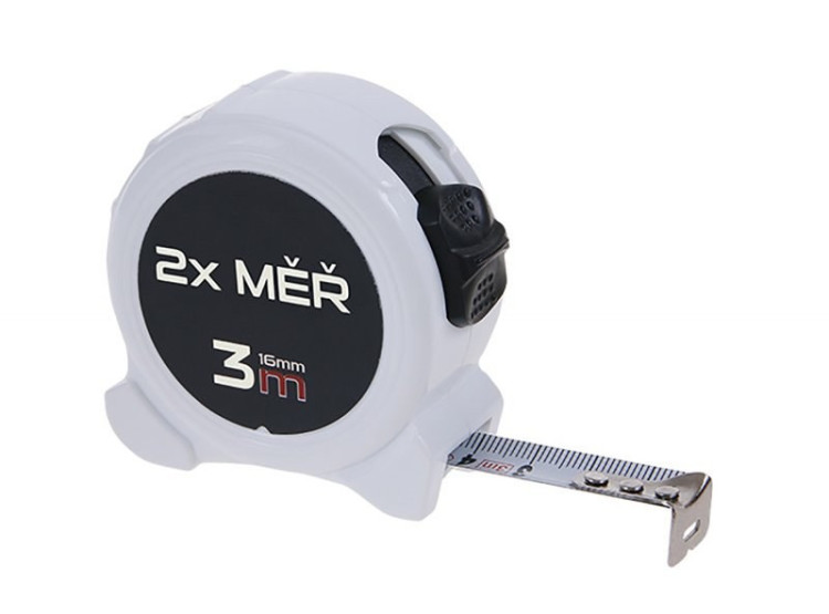Metr svinovací 3m x 16mm 2x MĚŘ