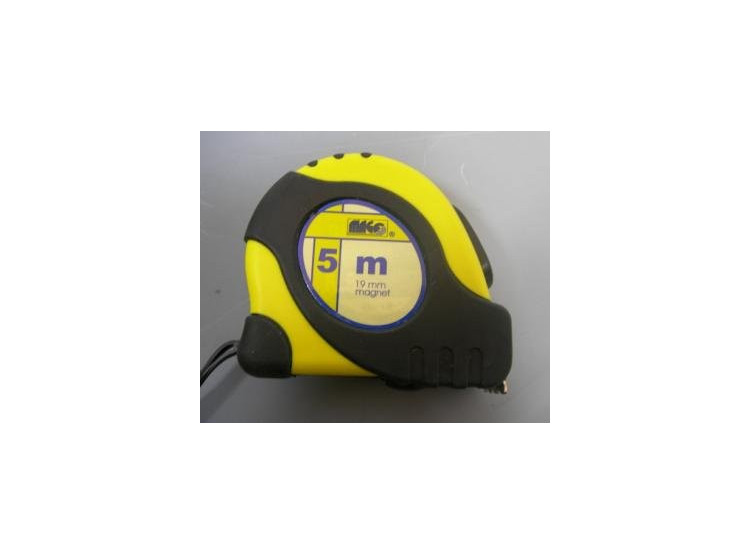 Metr svinovací 5 m x 19 mm guma/plast, magnet