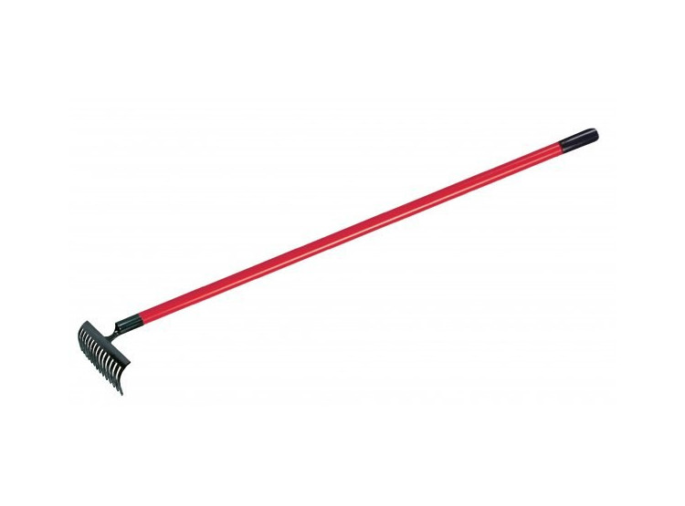 Hrábě kovové 14 zubů 34 cm s násadou fiberglass 160 cm