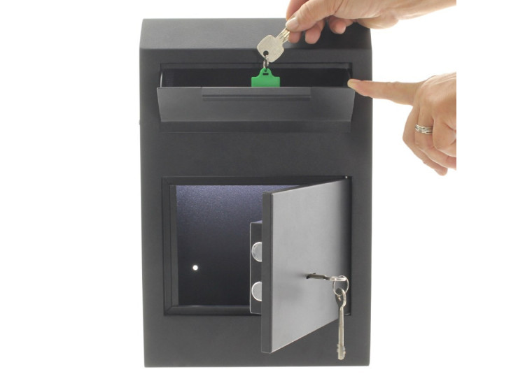 Sejf s vhazovacím mechanismem černý, Rottner Cashmatic Basic