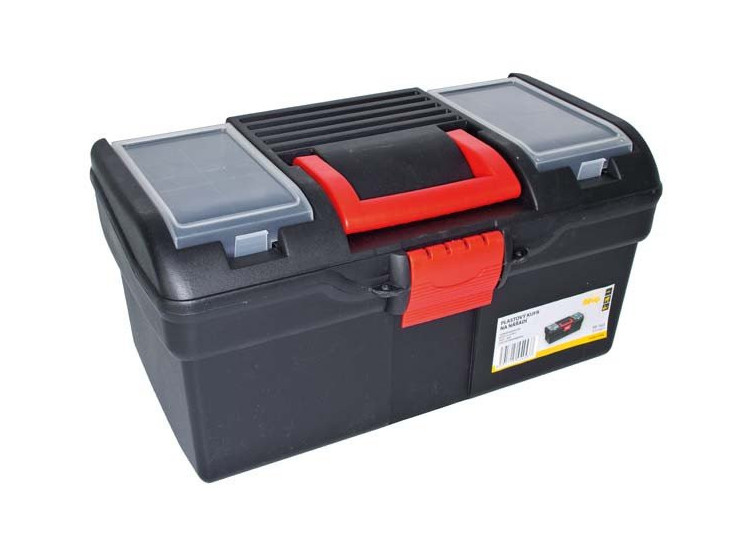 Kufr plastový 394x215x195 mm s 1 přihrádkou a 2 zásobníky