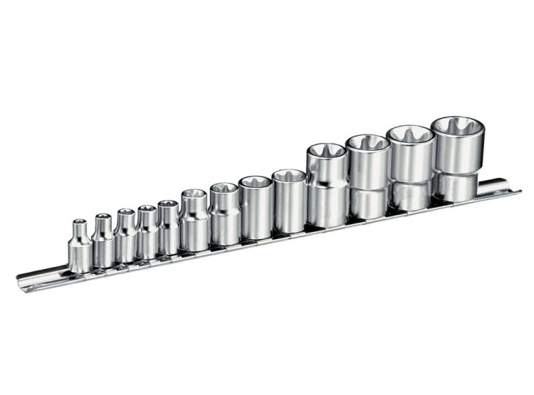 Tona Expert Gola sada 1/4", 3/8" a 1/2" nástrčných hlavic TORX 13dílů E034801T