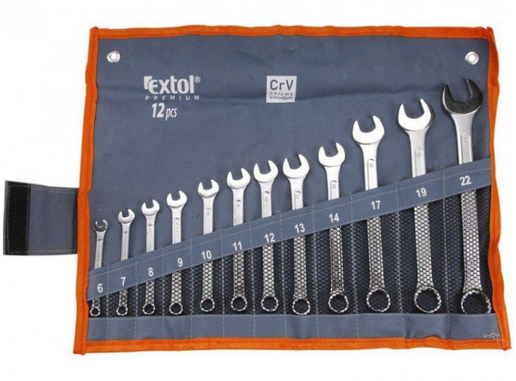 Extol Klíč očkoplochý 6-22 mm sada 12ks nylonové pouzdro