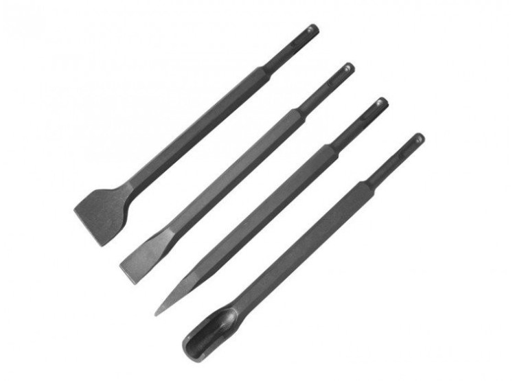 Sekáč SDS PLUS plochý 20 a 40 mm, špičatý, drážkovací 250 mm sada 4ks