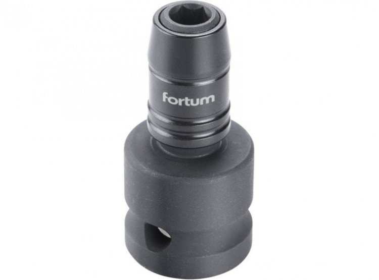 Fortum Adaptér rázový 1/2" čtyřhran na hroty 1/4"
