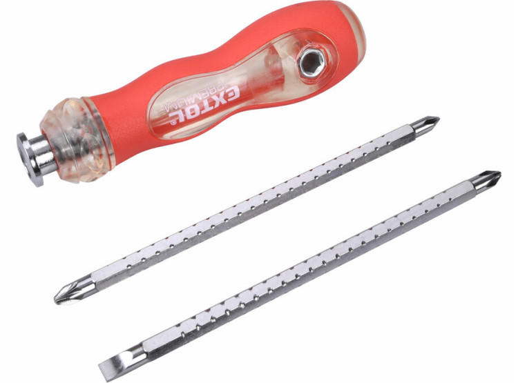 Šroubovák s T-rukojetí a dvěma oboustrannými hroty, 1/4"x 150mm, (-)6mm, PH 1-2,PZ2