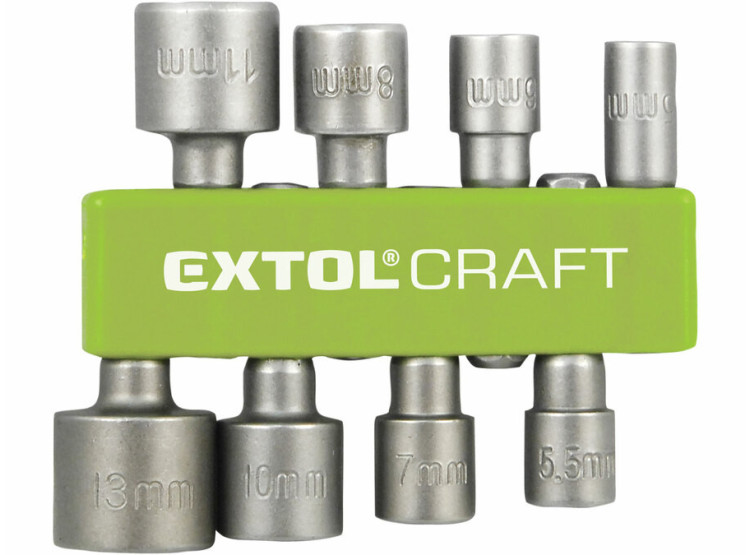 EXTOL CRAFT klíče nástrčné do vrtačky, sada 8ks 10213
